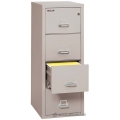 Tan 4 Drawer Fire Proof Legal Vertical File Cabinet, Locking